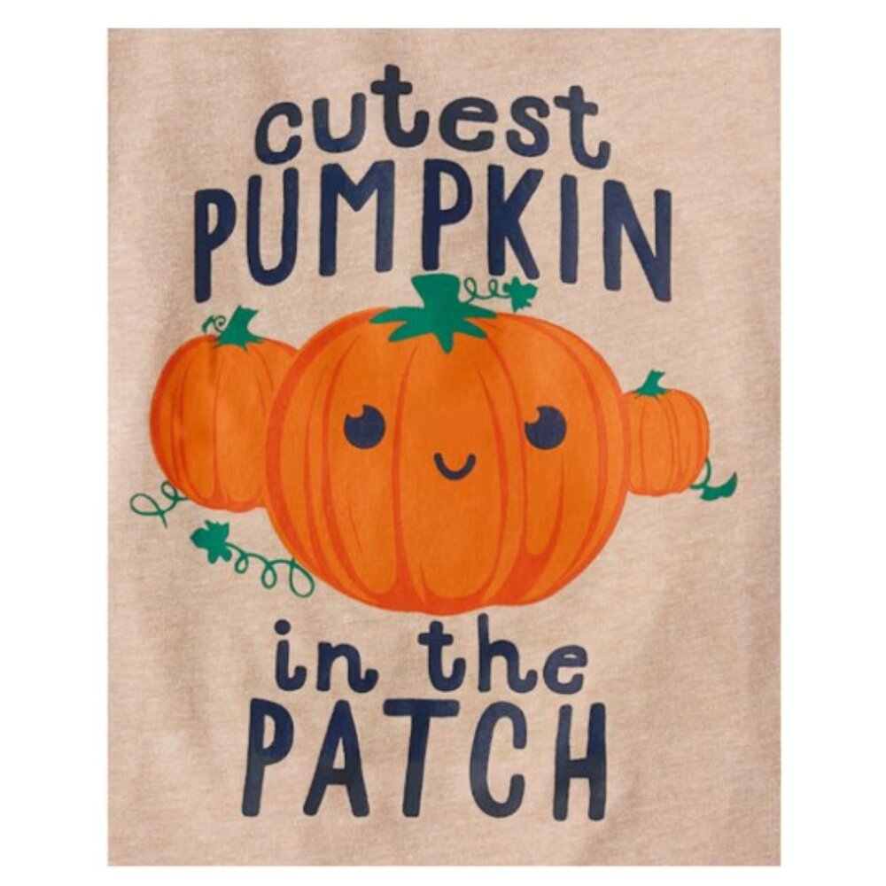 “Cutest Pumpkin in the Patch” Graphic Tee–Tan (Boys 4T) BRAND-NEW‎ & SO CUTE! - Picture 2 of 4